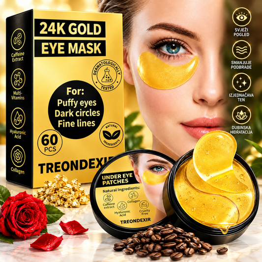 24K GOLD EYE LIFT – Zlatne Maskice Za Svjež I Odmoran Pogled ( 60 + 60 GRATIS )